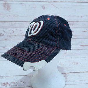 Washington Nationals Corduroy Hat With Bottle Opener Miller Light Adjustable